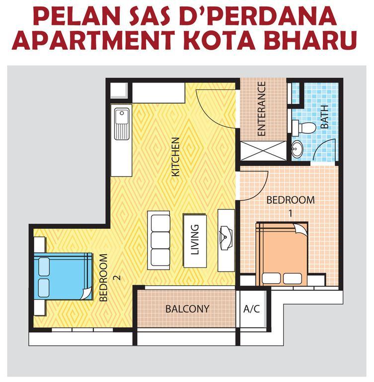 Sas D'Perdana Apartment Кота-Бару Экстерьер фото